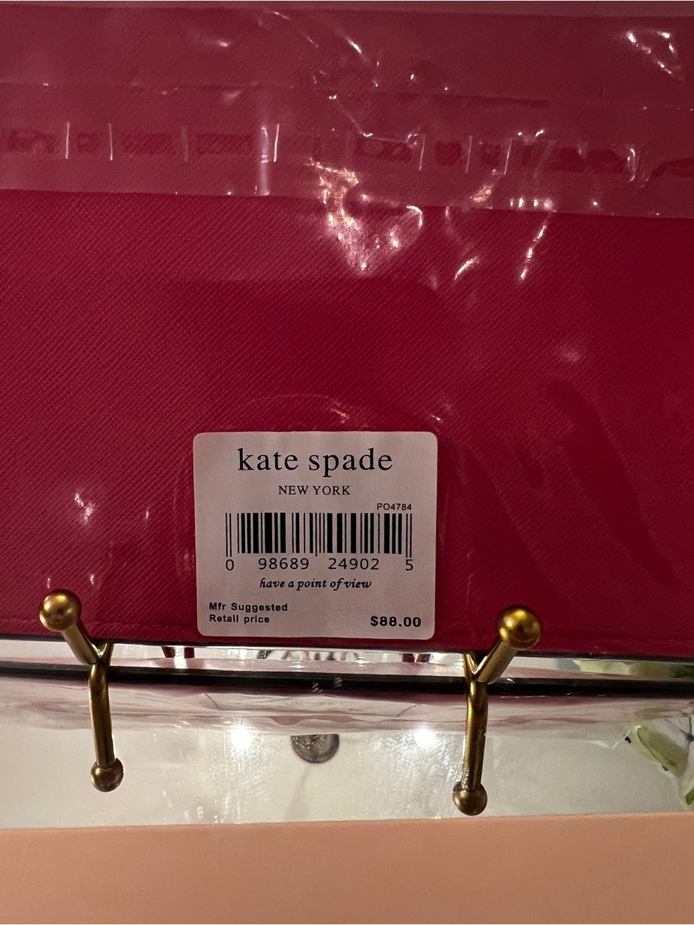 Kate Spade New York Pink Saffiano Wristlet Clutch NWT $88 MSRP Gift Packaging - Picture 3 of 7